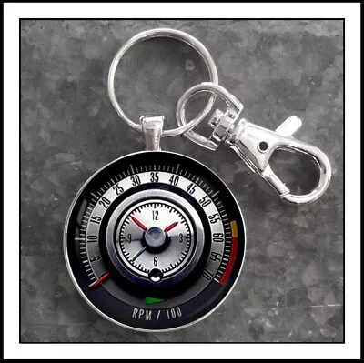 Vintage 1968 Chevy Camaro Tachometer Photo Pendant Keychain. • $12.99