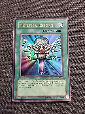 MONSTER REBORN - LOB-118 - Ultra Rare Holo Foil Card YuGiOh • $25