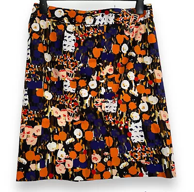 J. CREW Skirt Multicoloured Size 12 Knee Length Stretch Party Summer Quirky • £17.99