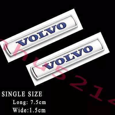 2X Silvery Volvo Side Skirts Badge Emblem Badge For XC90 XC60 XC40 V90 V60 S60 - • $18.99