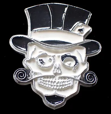 Cool Skull With Tophat Belt Buckle Monocle & Handlebar Mustache Mobtown New • $14.95
