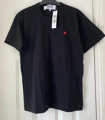 £44.99 • Buy COMME Des GARCONS Play Logo-Print Cotton T-shirt Size Small - BNWT RRP £80