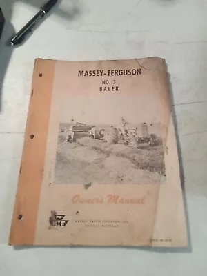 Vintage 1958 Massey Ferguson No.3 Baler Owners Manual  • $12.95