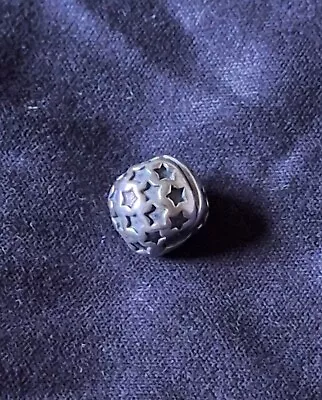 Genuine Pandora Silver Solid  Stars All Over Clip Charm S925 ALE • £18.99