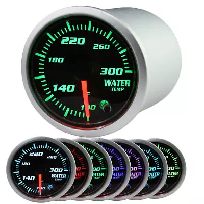 52mm Water Temp Gauge 7 Color Tinted With Electronic Thread 1/8 NPT Sensor • $20.44