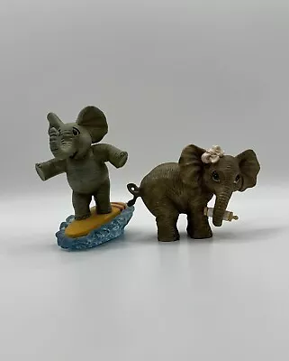 Vintage 1990s Hamilton Elephant Figurine Collectibles Decor Lot Of 2 • $20