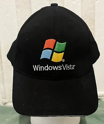 VINTAGE MICROSOFT VISTA Cap Hat Embroidered Adjustable Employee Promo - NWOT • $32.62