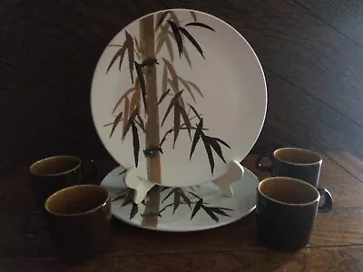 Vintage Vera For Mikasa  Branch F7802  Dinner Plates 2 Mugs 4 • $19.99