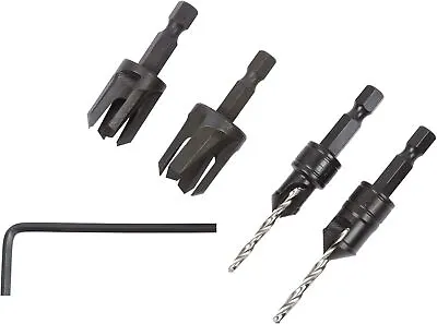 £55.88 • Buy Trend Snappy 4-Piece Countersink & Plug Cutter Set, 1/4 Inch Hex Shank, Quick R