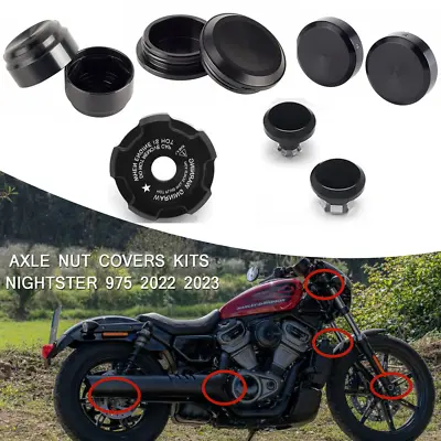 $116.09 • Buy RH975S Axle Nut Covers Kits Accessories Front Rear Wheel Nightster 975 2022 2023