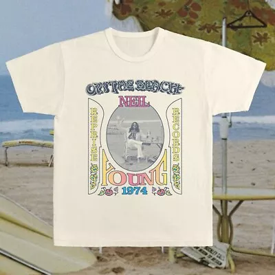 Vintage Neil Young Tee - On The Beach 70s Psychedelic Classic Rock • £20.36