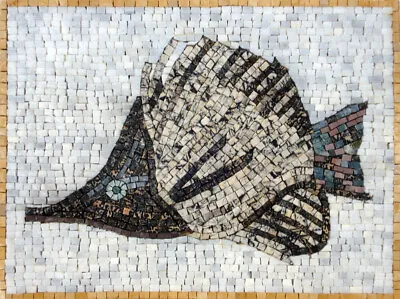 AN055 15.75 ×11.81  Fish Design Handmade Marble Mosaic Art • $269