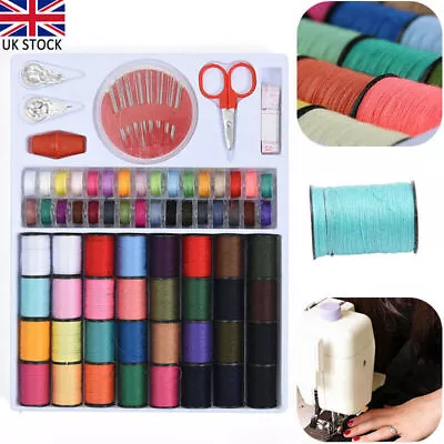 100X Mix Color Sewing Machine Thread Set Spool Bobbin Kit Sewing Machine Reel UK • £7.81