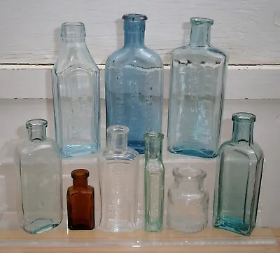 £14.95 • Buy NICE Collection Of OLD Antique MEDICINE BOTTLES   WOODWARD'S Scotts INDIAN ROOT