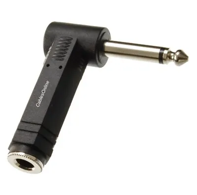 Right-Angle 1/4  (6.35mm) TS Mono Male To 1/4  Mono Female Audio Adapter AV-A61 • $6.95