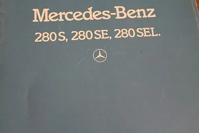 German Mercedes-Benz 280S 280SE 280SEL Brochure 8.5x11.5 44 Pages In German • $19