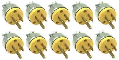 $14.98 • Buy STURGID Pro Heavy Duty ARMORED Male Electrical Plug 3-Prong 125V 15A - 10 Pack
