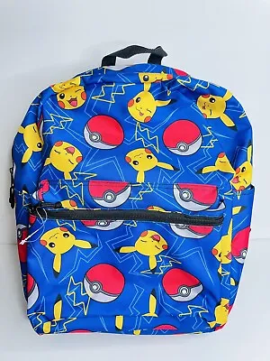 $24.99 • Buy POKEMON PIKACHU NINTENDO 16  Multi-Pocket Boy's School Backpack