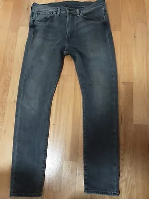 Levi Strauss 519 Mens Jeans W34 L28 Grey Slim Skinny Stretch Rare Black Tab (M30 • £23