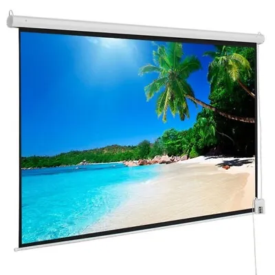 92  16:9 80  X 45  Viewing Area Motorized Projector Screen With Remote Control M • $122.96