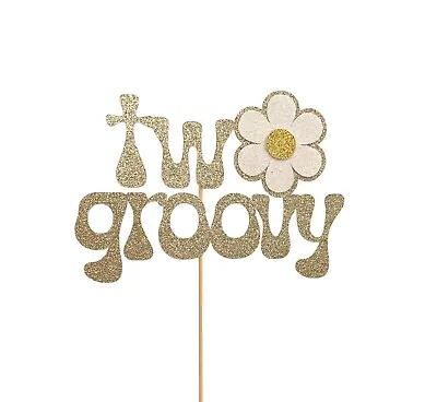 Two Groovy Daisy Flower Cake Topper  Party Birthday 2 Second 2nd • $20