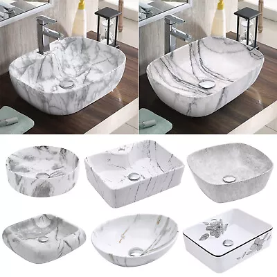 Bathroom Toilet Vanity Wash Basin Sink Ceramic Hand Wash Bowl Counter Top Mount • £39.95