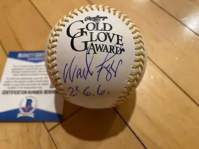 Wade Boggs Autograph Signed Rawlings Major League Gold Glove Baseball Beckett • $55.19