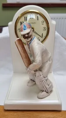 £35 • Buy FAB! Alan Wallis Designs Vintage Handmade Pottery Clock Cricketer Cricket Player