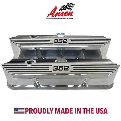 Ford FE 352 Tall Valve Covers Polished - Die-Cast Aluminum - Ansen USA • $295