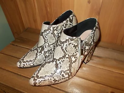 Michael Shannon Shoes Snake Print Griffyn Womens Size 8 Heeled Ankle/shoe Boots • $15