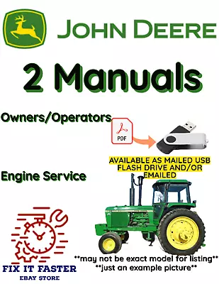 John Deere 9330 Tractor Manual Owner Operators Engine Pdf On Usb • $40