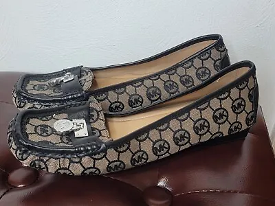 Michael Kors Hamilton Loafers Monogram Jacquard Women's Size  8.5 Flats • $43.77