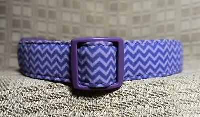 Purple Dog Collar For Male Dog Female Dog  Modern Chevron Design • $12