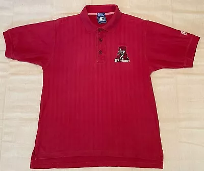 Vintage Starter Alabama Crimson Tide Men's Polo Shirt Size Large Old Logo • $19.99