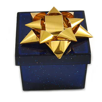 £7.50 • Buy Glitter Blue Bow Ring Jewellery Box