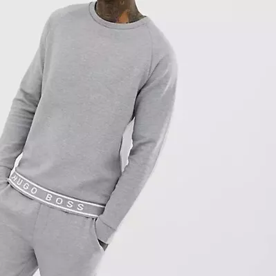 BOSS Hugo Boss Bodywear Waffle Texture Logo Waistband Crew Neck Sweater Size M • $39.99