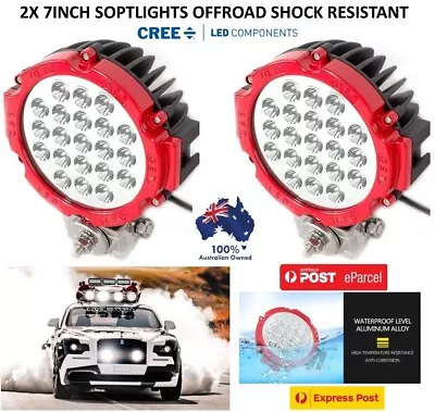 2x 7 Inch Round Cree Led Fog Spot Light Bar Driving Lights 4x4 Off Road Bull Bar • $109.30