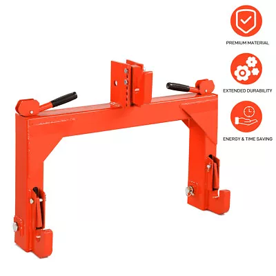 3 Pt Quick Hitch Adapter For Category 1 & 2 W/ Adjustable Bolt Tractor 3000lb Ww • $154.99