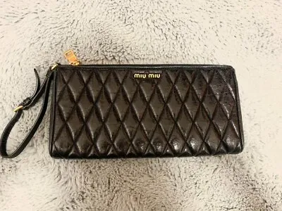 Miumiu Clutch Bag Black Leather • $209