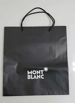 Montblanc Black Shopping Bag 12.5  X 4.75  X 13.75  Empty Bag FROM USA! • $13.99