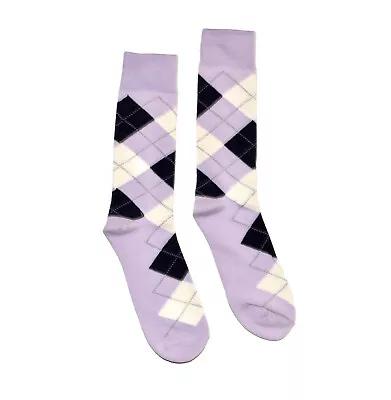 Big & Tall Mens Dress Socks Argyle Diamond Premium Cotton Wedding Groomsmen • $9.50