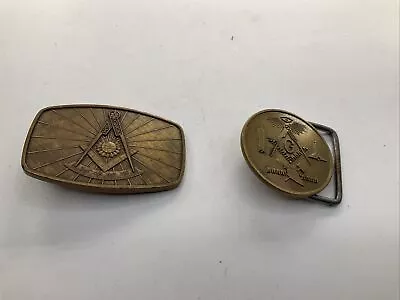 Vintage Masonic Belt Buckles Lot Klitzner Co. Providence R.I. • $9.99