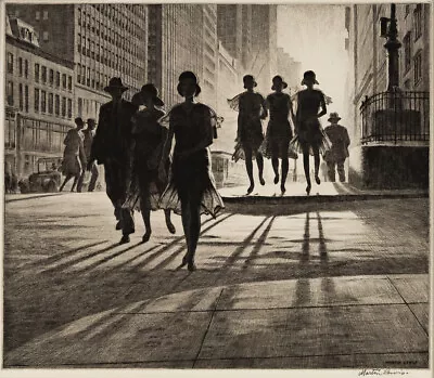 MARTIN LEWIS : Shadow Dance : 1930 : Archival Quality Art Print • $51.82