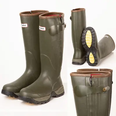 Rydale Neoprene Lined Wellington Boots Wellies Waterproof Boot Footwear Green • £82.99