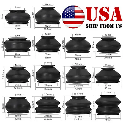 14X Universal Rubber Ball Joint Rubber Dust Boot Cover Track Rod End Set Kit • $12.12