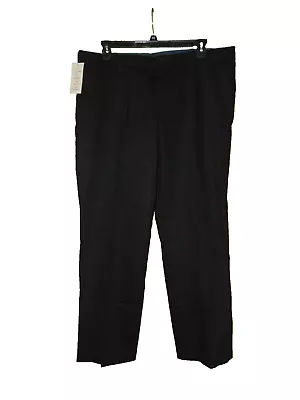 Haggar Black Lux Cotton Khaki Pants 40 X 30 Men New Classic Fit • $28