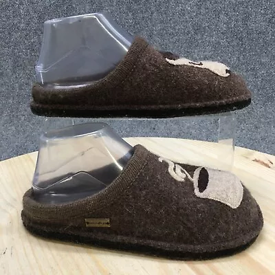 £49.31 • Buy Haflinger Slippers Shoes Womens 37 Mule Slip On Flats Brown Wool Low Top Comfort