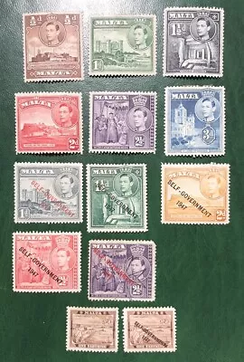 Malta Small Lot Of Stamps Mint Hinge Remnant • $0.99