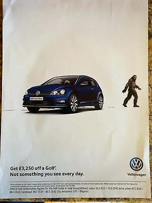 Vw Volkswagen Golf R Line Edition Poster Advert Approx A4 File Xl • $2.47