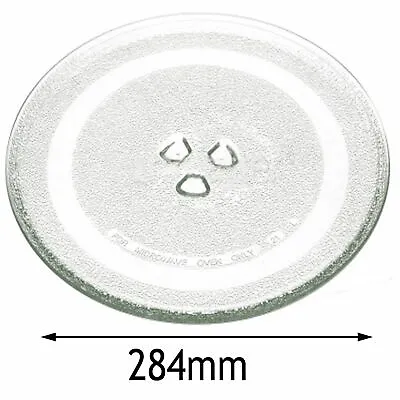 284mm Turntable Glass Plate Dish Plate For PANASONIC Microwave Ovens • £13.18